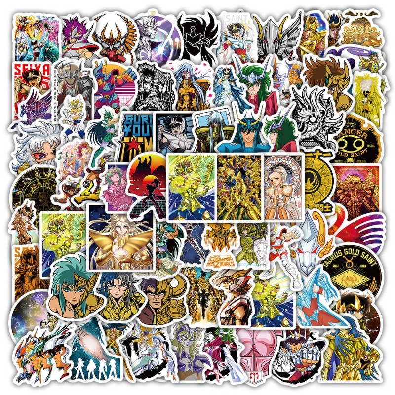 Desk Accessories - 101 szt. Naklejki Anime Saint Seiya,