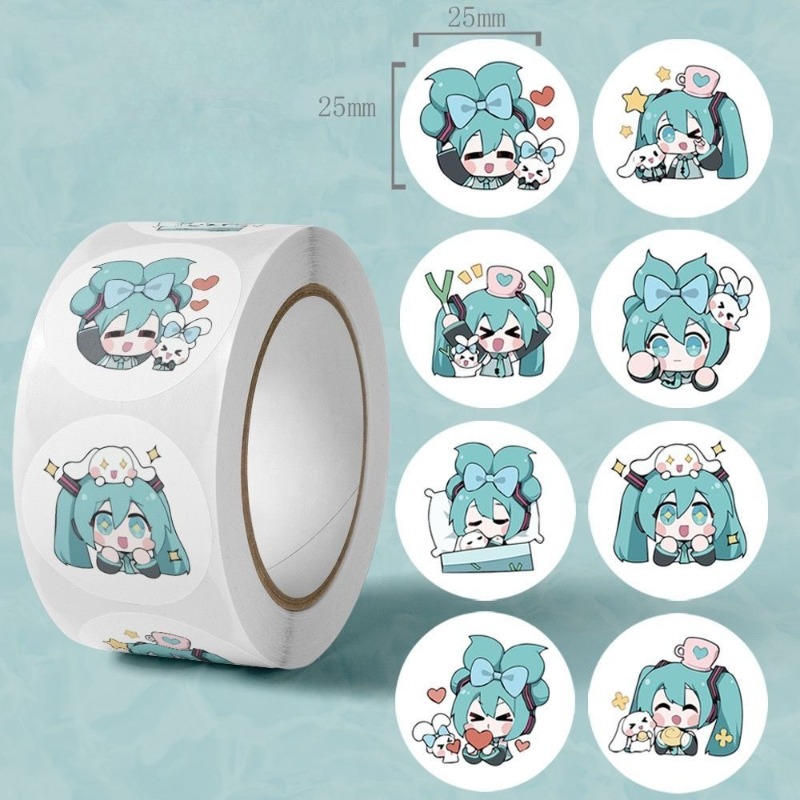 Desk Accessories - Estetyczne, urocze naklejki Hatsune Miku, dekoracyjne