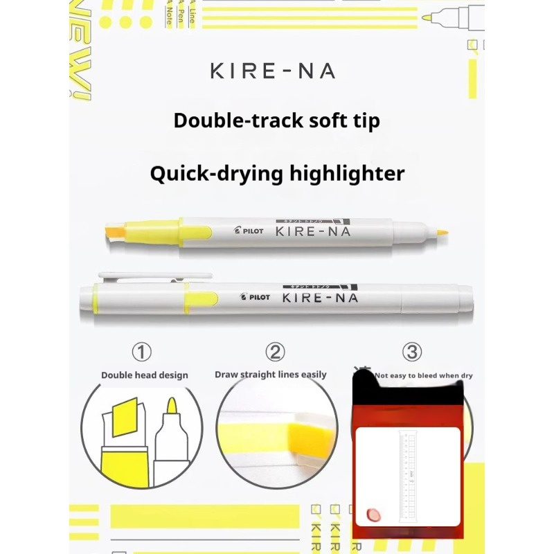 Pastel Highlighter Set Double Ended - 1/3/4/5/10 SZT. Zestaw Zakreślaczy PILOT KIRE-NA