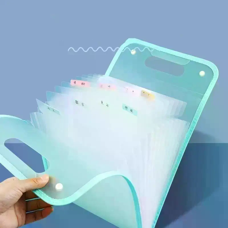 Expandable Accordion File Folder 13 Pockets - 13-kieszeniowy rozkładany segregator A4 - przenośna