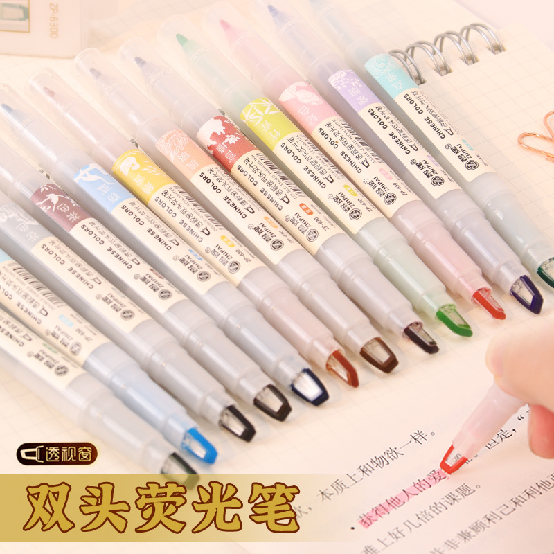 5 szt./zestaw Zakreślacze dwus – Pastel Highlighter Set Double Ended recenzja i cena