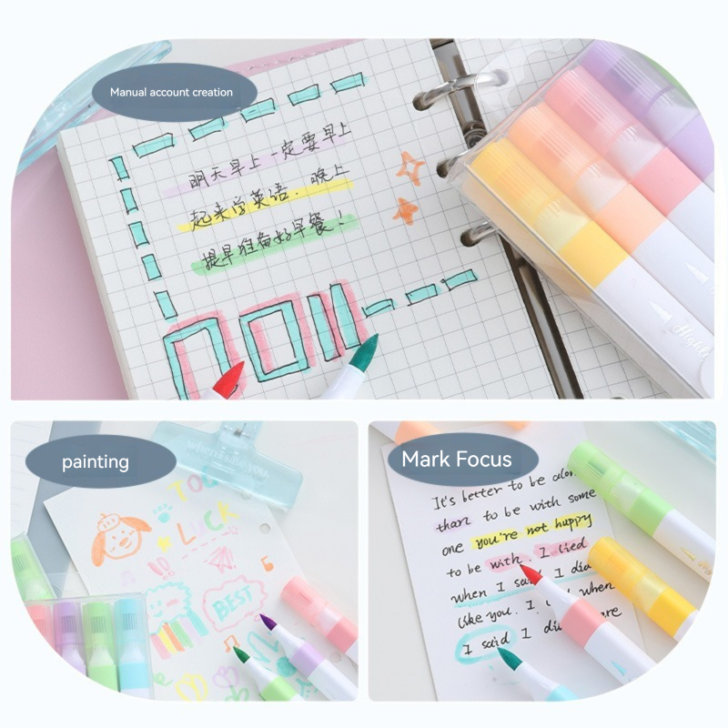 6 kolorów pastelowych zakreśla – Pastel Highlighter Set Double Ended recenzja i cena