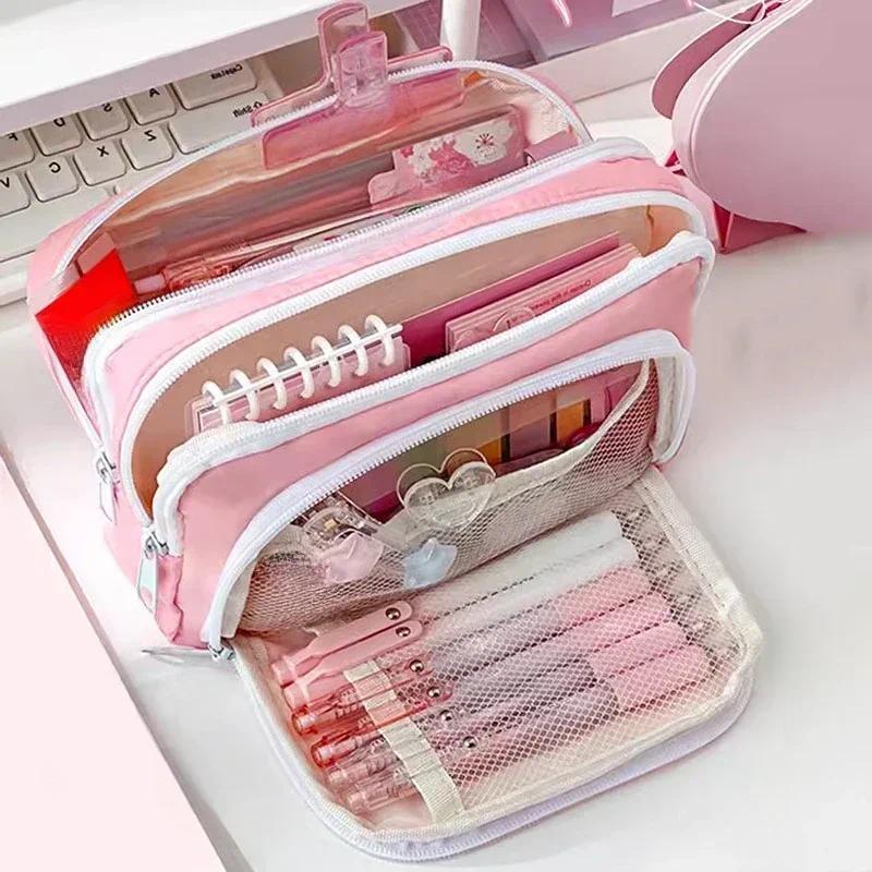 Przenośny, estetyczny piórnik  – Aesthetic Large Pencil Case Pouch recenzja i cena