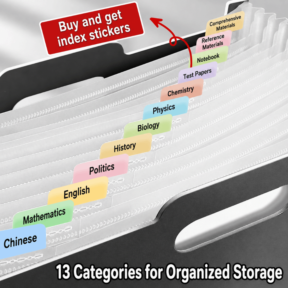Teczka rozszerzana z 13 przegr – Expandable Accordion File Folder 13 Pockets recenzja i cena