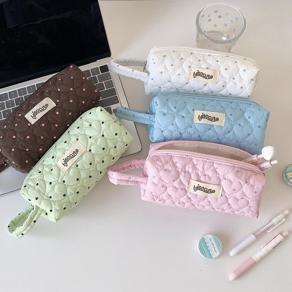 Piórnik Koreański w Kropki z S – Aesthetic Large Pencil Case Pouch recenzja i cena