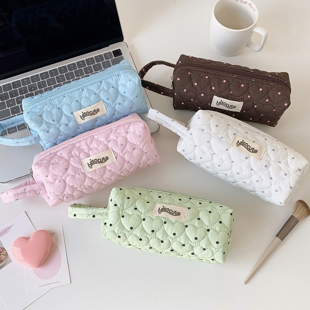 Piórnik Koreański w Kropki z S – Aesthetic Large Pencil Case Pouch recenzja i cena