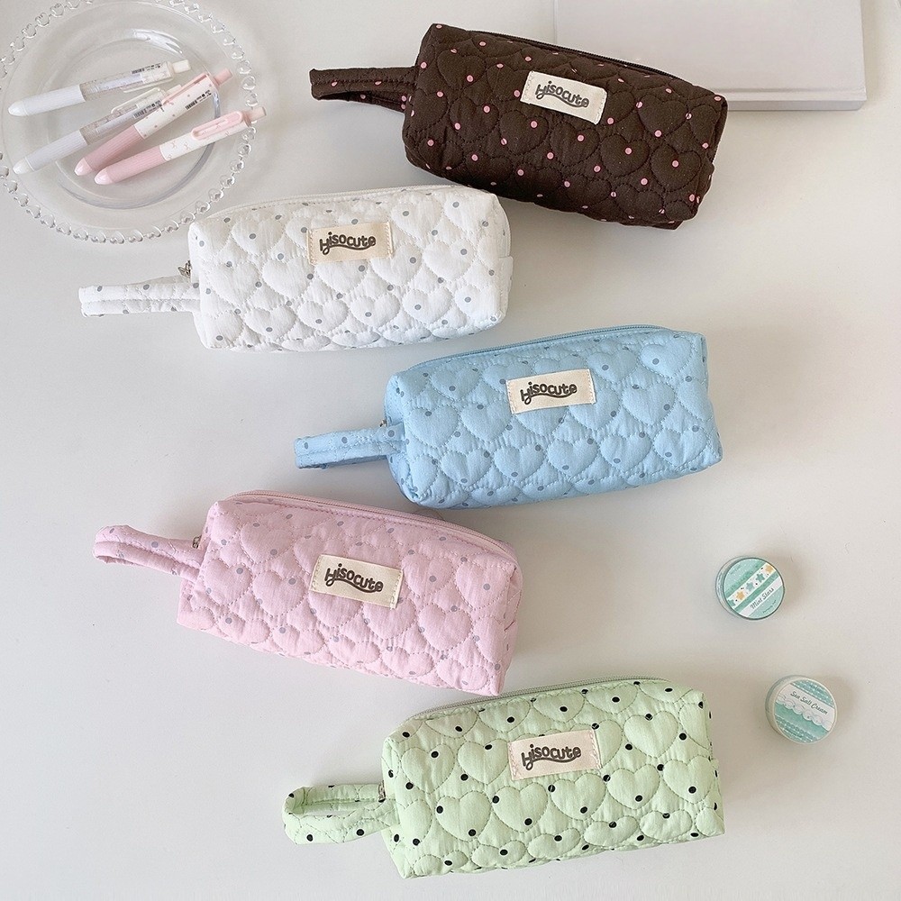 Piórnik Koreański w Kropki z S – Aesthetic Large Pencil Case Pouch recenzja i cena